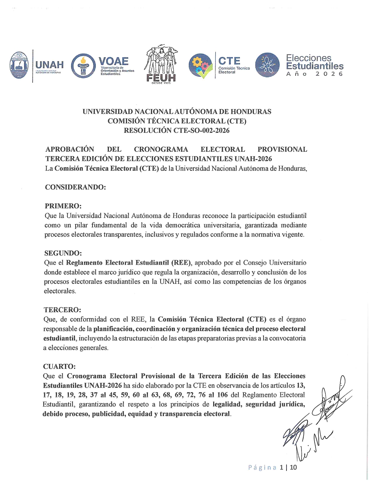 RESOLUCION CTE SO 002 2026 CRONOGRAMA ELECTORAL PROVISIONAL pages to jpg 0001